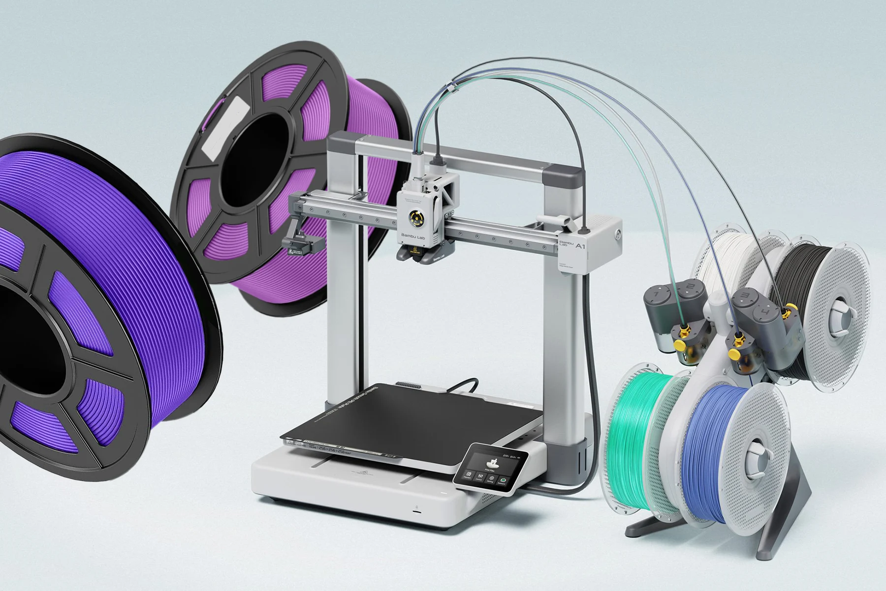 nuestra materia prima son filamentos para impresion 3d
